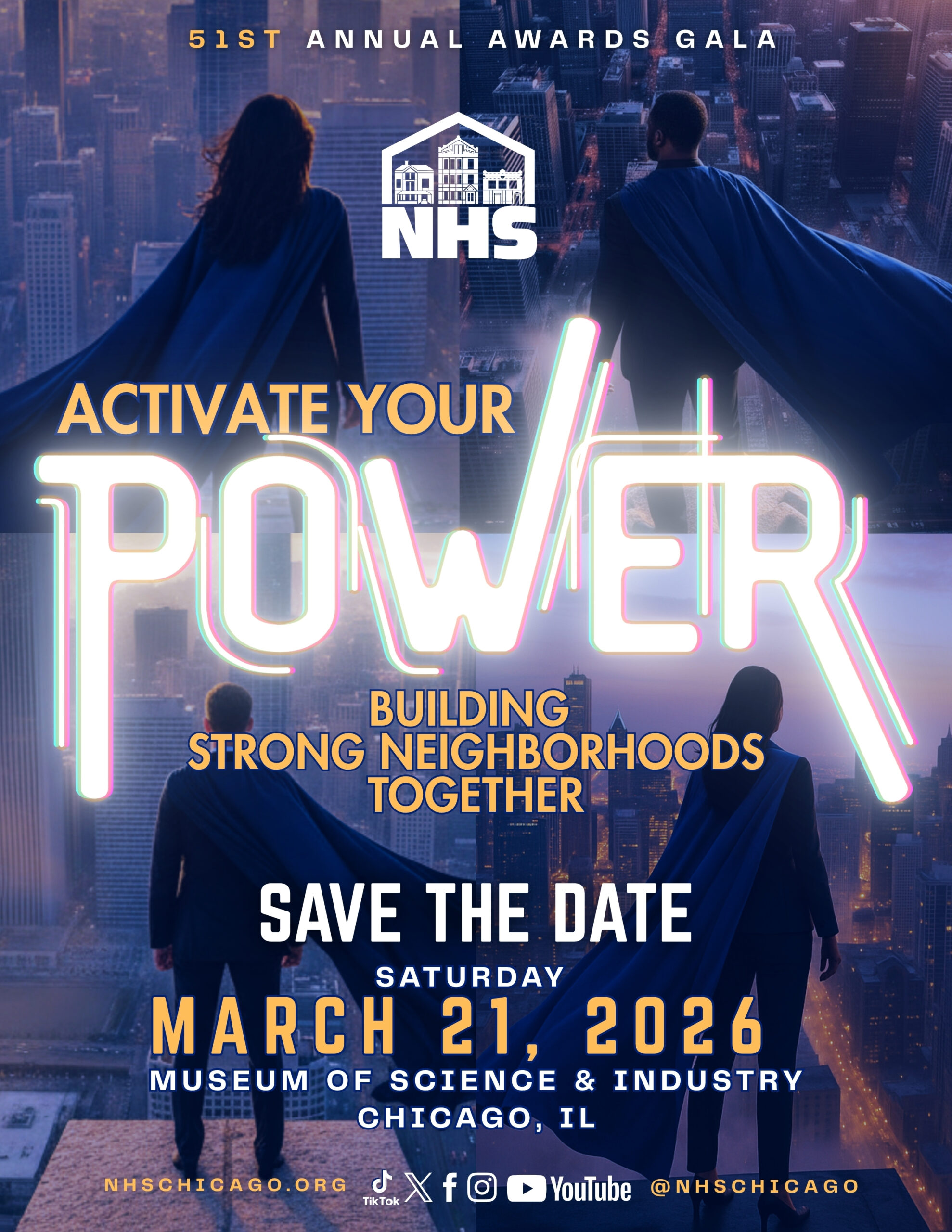 NHS Chicago's Annual Awards taking place on March 21, 2026 at the Museum of Science and Industry 